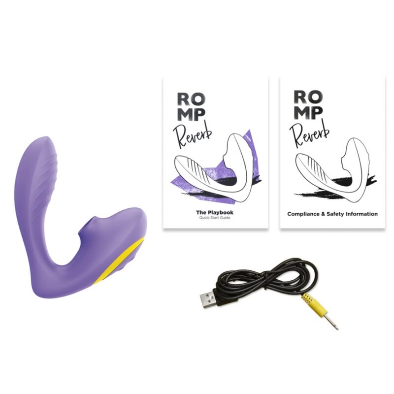 ROMP - REVERB ESTIMULADOR PUNTO G Y SUCCIONADOR DE CLÍTORIS LILA - Imagen 8