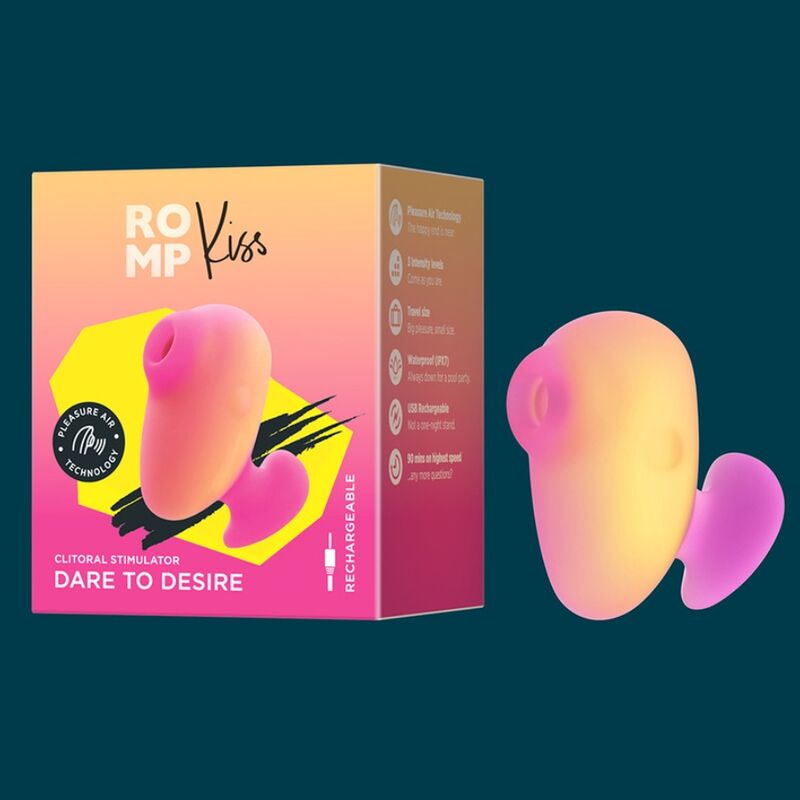 ROMP - KISS SUCCIONADOR DE CLÍTORIS VIBRADOR DE DEDO RECARGABLE - Imagen 10
