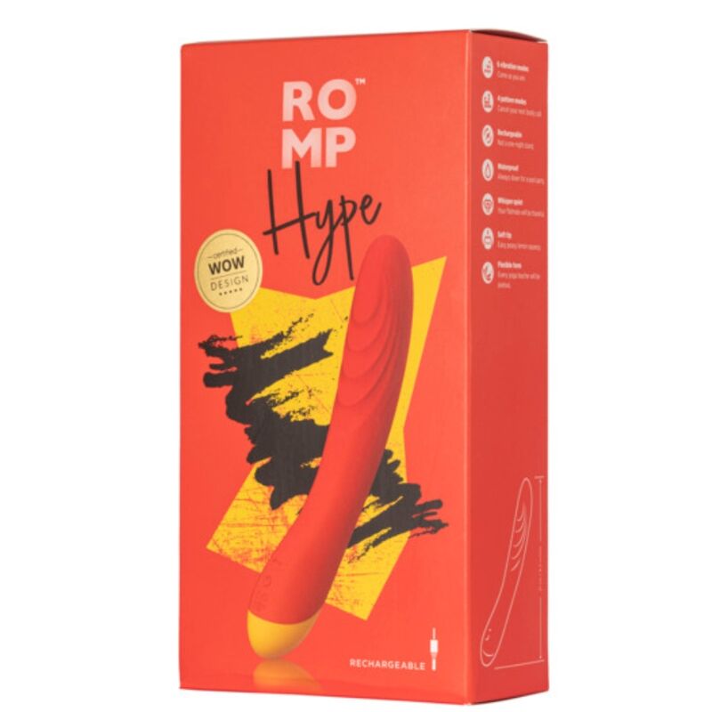 ROMP - HYPE VIBRADOR PUNTO G MULTIFUNCIÓN ROJO - Imagen 7