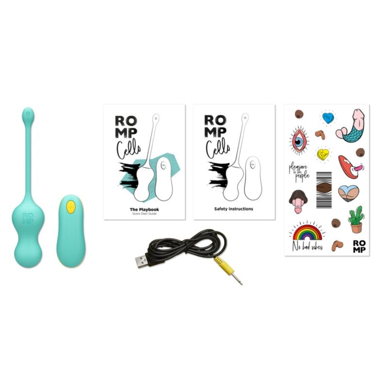 ROMP - CELLO HUEVO VIBRADOR MULTIFUNCIÓN TURQUESA CONTROL REMOTO - Imagen 10