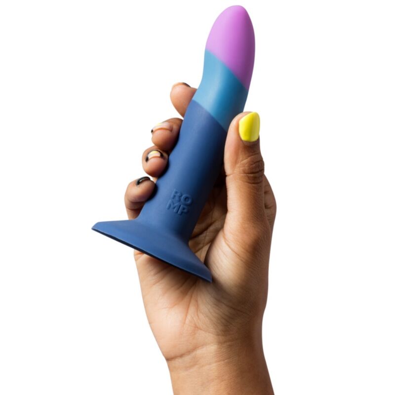 ROMP - PICCOLO DILDO SILICONA CON VENTOSA TRICOLOR 14 CM - Imagen 3