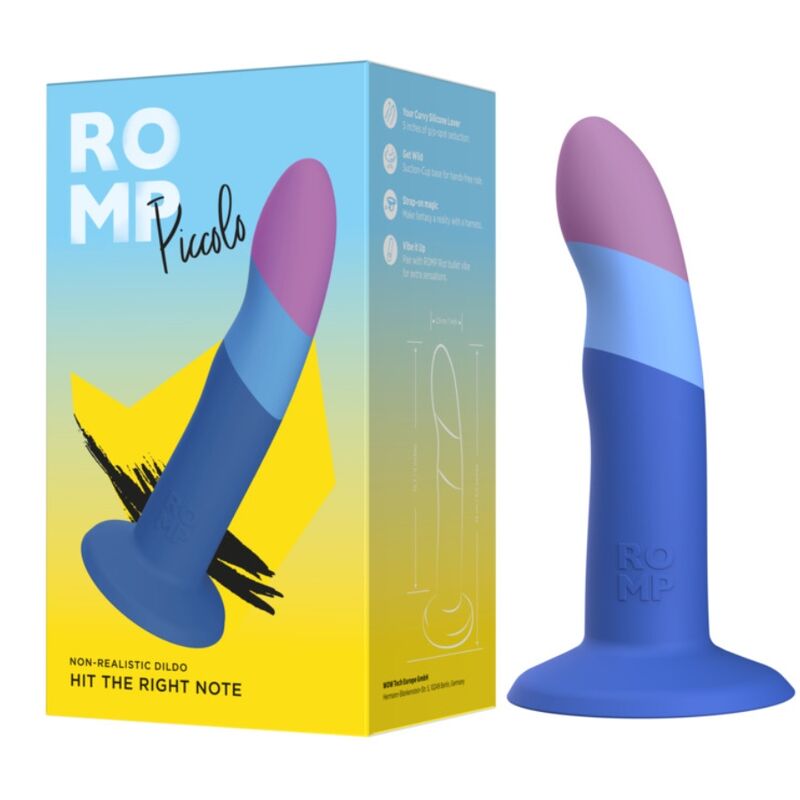 ROMP - PICCOLO DILDO SILICONA CON VENTOSA TRICOLOR 14 CM - Imagen 5