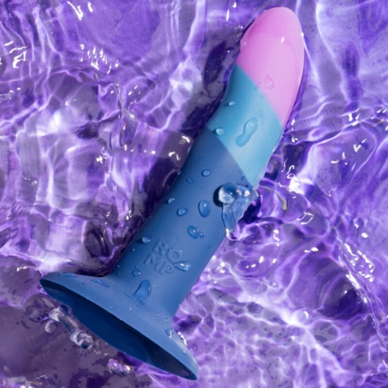 ROMP - PICCOLO DILDO SILICONA CON VENTOSA TRICOLOR 14 CM - Imagen 2