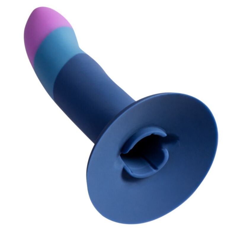 ROMP - PICCOLO ARNÉS + DILDO SILICONA CON VENTOSA TRICOLOR 14 CM - Imagen 3