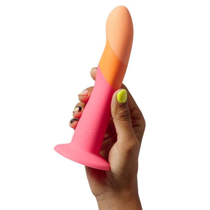 ROMP - DIZI DILDO SILICONA CON VENTOSA TRICOLOR 18 CM - Imagen 2
