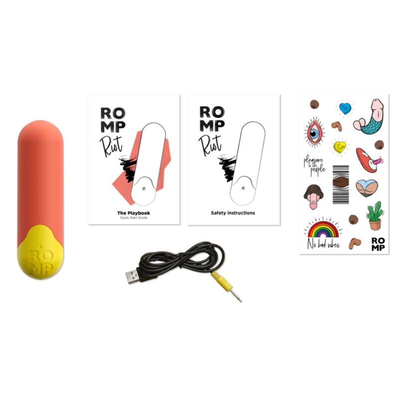 ROMP - RIOT BALA VIBRADORA MULTIFUNCIÓN NARANJA + AMARILLA - Imagen 11