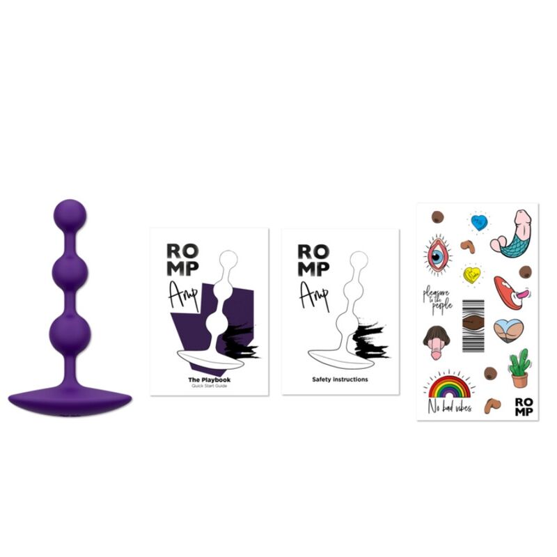 ROMP - AMP PURPLE BOLAS ANALES FLEXIBLES DE SILICONA 12,5 CM MORADO - Imagen 12