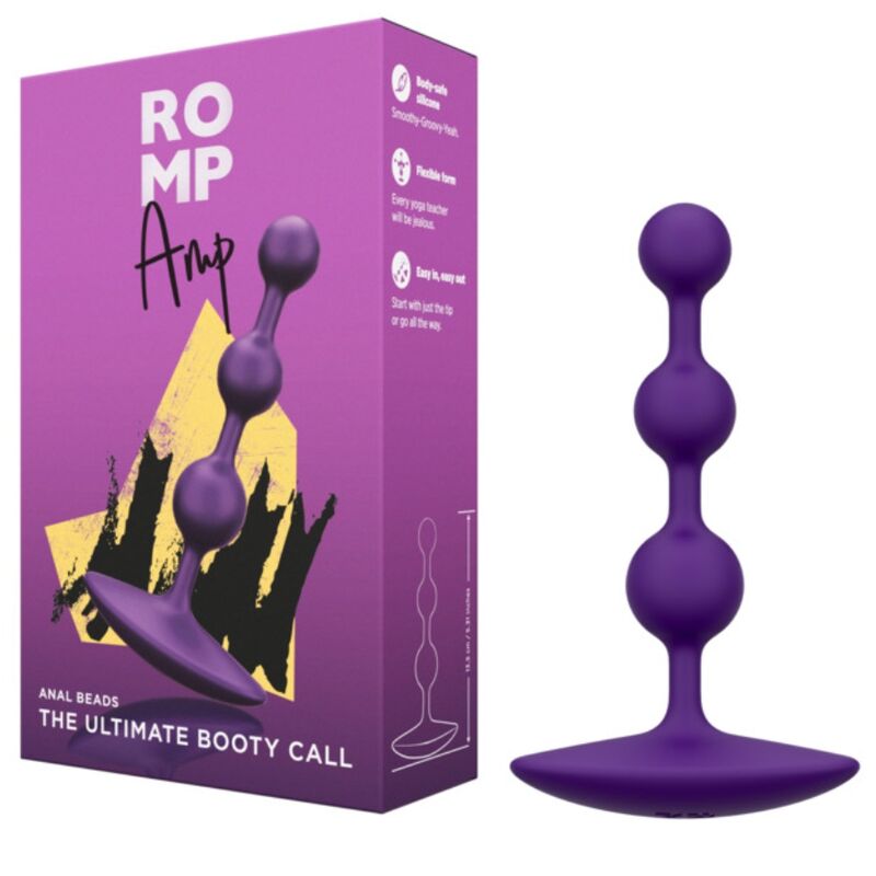 ROMP - AMP PURPLE BOLAS ANALES FLEXIBLES DE SILICONA 12,5 CM MORADO - Imagen 7