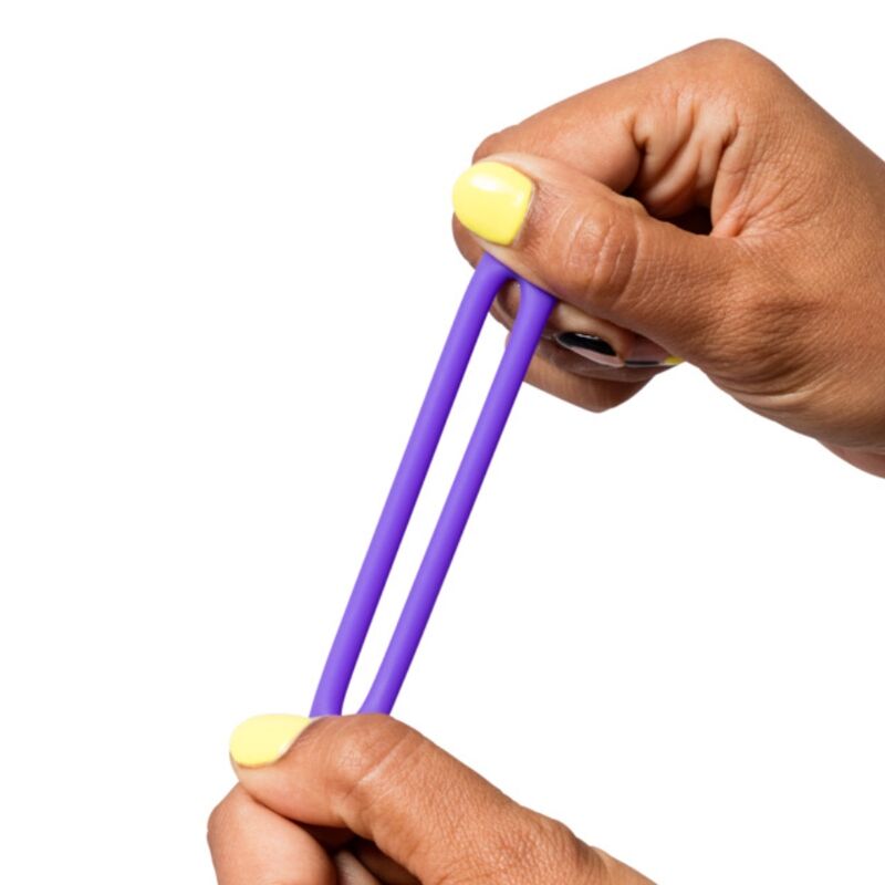 ROMP - REMIX TRIO SET DE 3 ANILLOS PARA PENE SILICONA MORADO - Imagen 2