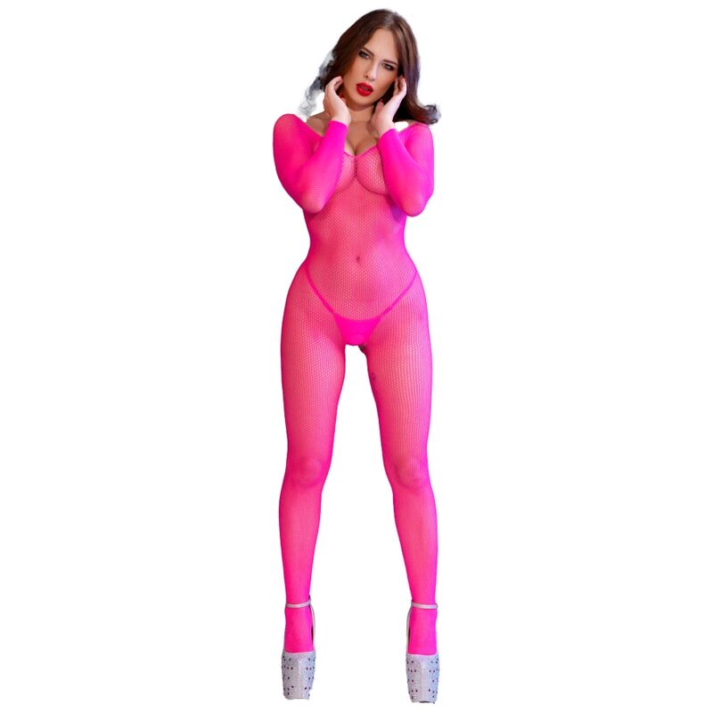 CHILIROSE - CR 4894 BODYSTOCKING MALLA ROSA NEON S/M - Imagen 5