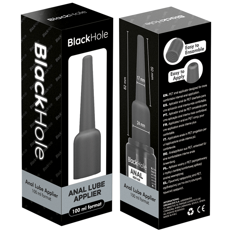 BLACK HOLE - APLICADOR DE LUBRICANTE ANAL TALLA L 100 ML - Imagen 8