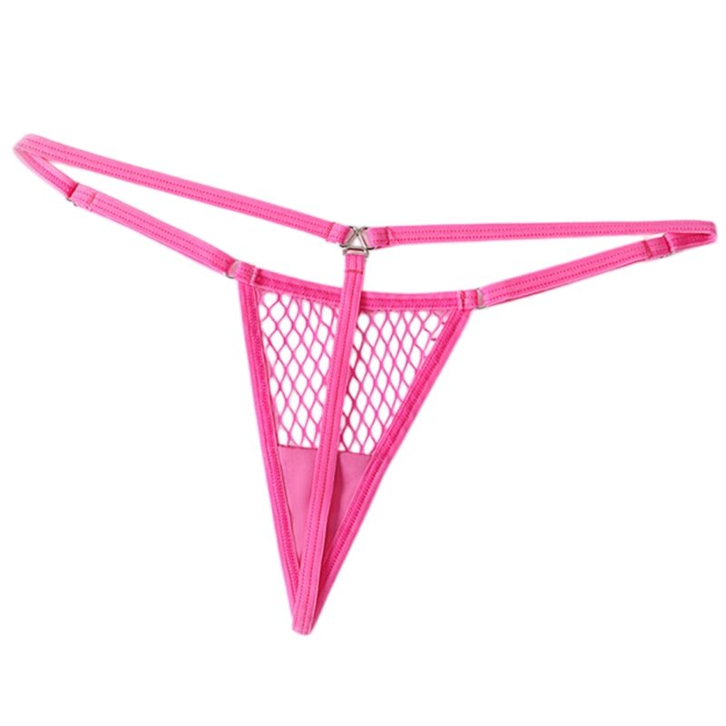 CHILIROSE - CR 4856 MICRO TANGA REJILLA ROSA NEÓN S/M - Imagen 3