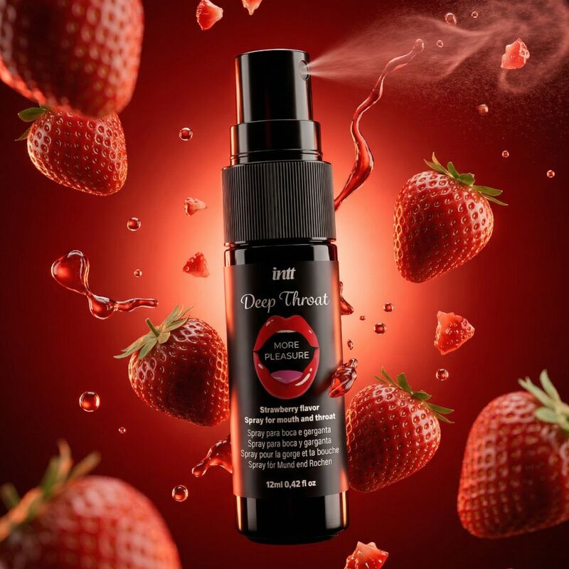 INTT - DEEP THROAT MORE PLEASURE SPRAY ORAL SABOR FRESA - Imagen 2