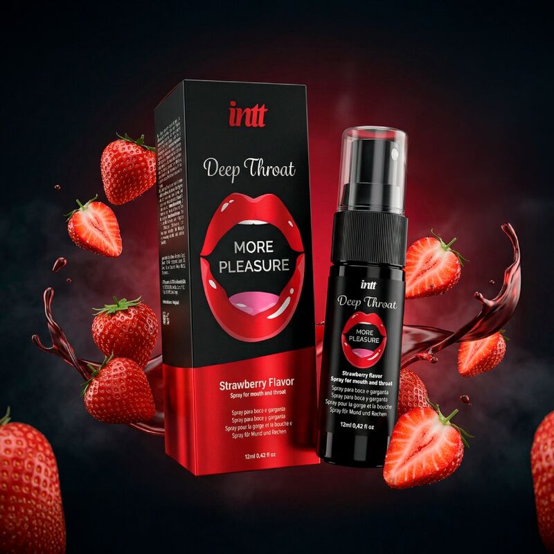 INTT - DEEP THROAT MORE PLEASURE SPRAY ORAL SABOR FRESA - Imagen 3