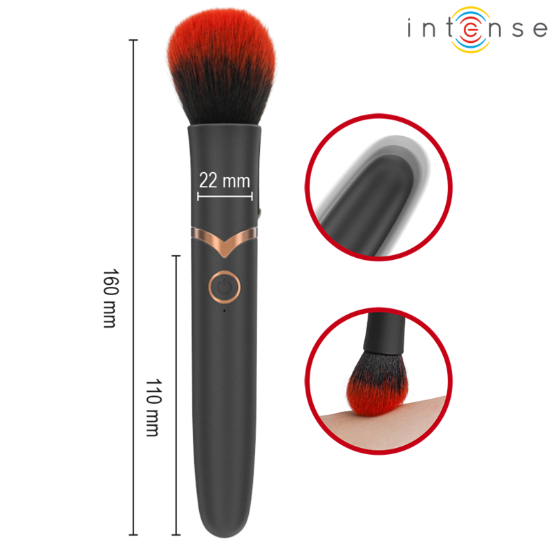 INTENSE - EMILIA VIBRADOR BROCHA 10 VIBRACIONES 16 CM - Imagen 4