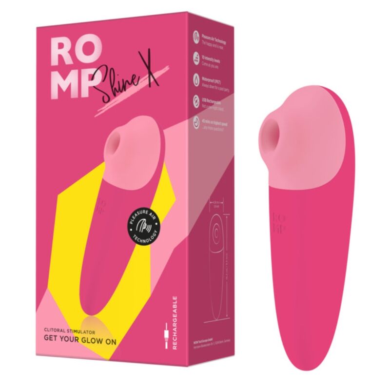 ROMP - SHINE X SUCCIONADOR DE CLÍTORIS 10 NIVELES ROSA - Imagen 10