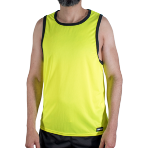 MACHO - CMV001 CAMISETA GYM AMARILLA L/XL