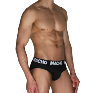 MACHO - MCH007 SLIP CLÁSICO NEGRO + NEGRO L