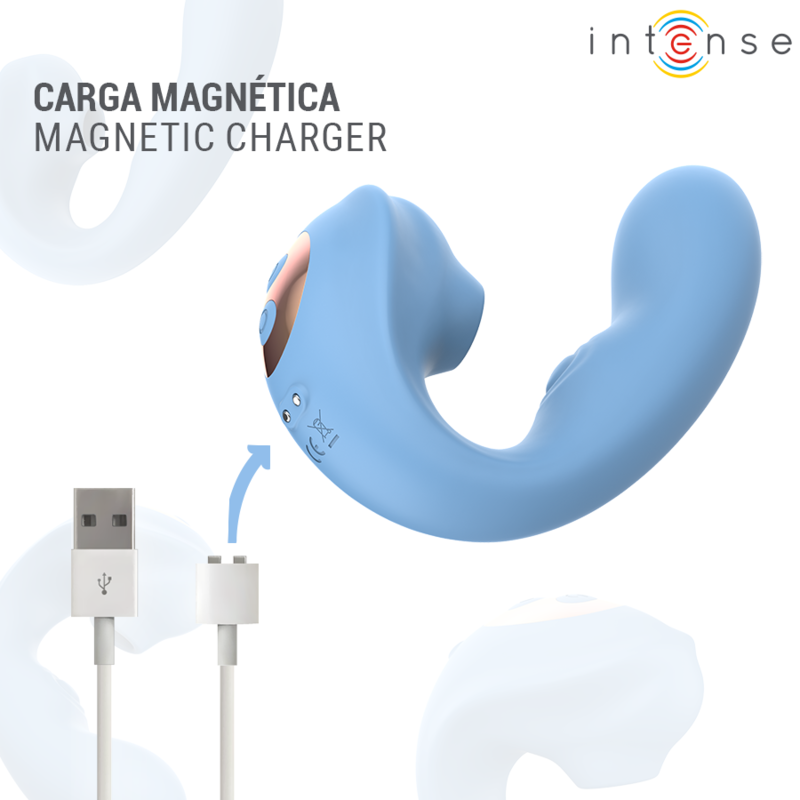 INTENSE - GINA ESTIMULADOR DE CLÍTORIS MULTIFUNCIÓN AZUL - Imagen 9