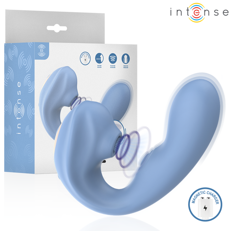 INTENSE - GINA ESTIMULADOR DE CLÍTORIS MULTIFUNCIÓN AZUL - Imagen 2