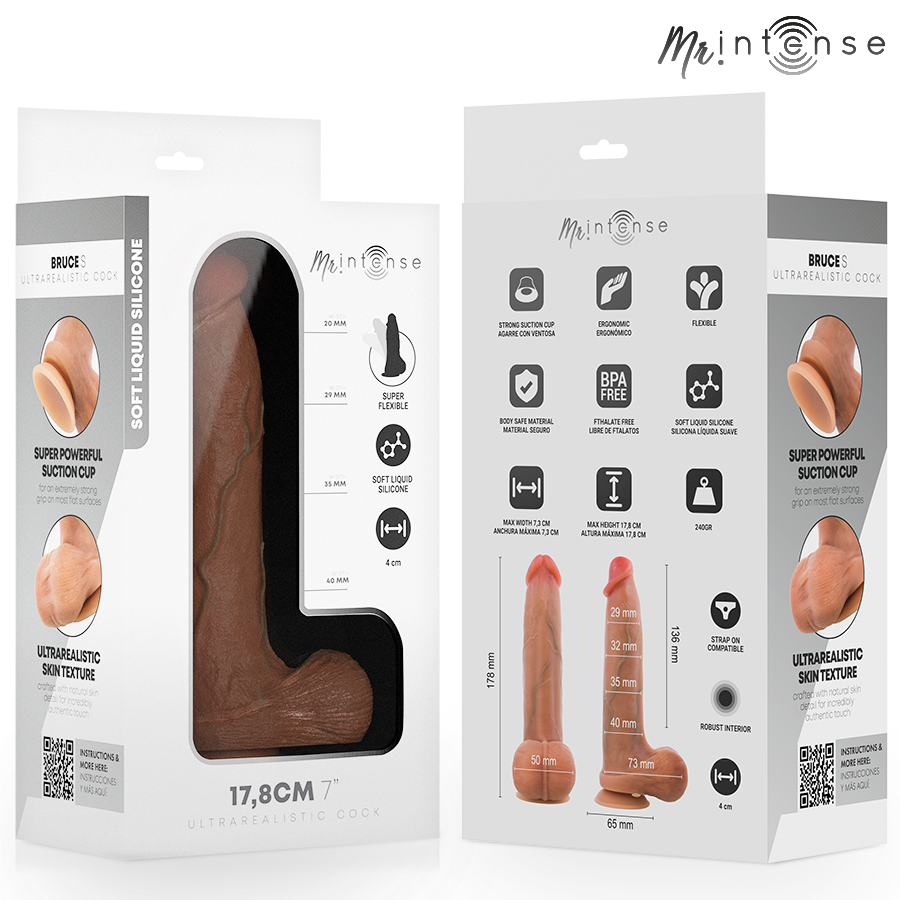 MR INTENSE - BRUCE S DILDO SILICONA 17.8 CM -Ø- 4 CM - Imagen 8