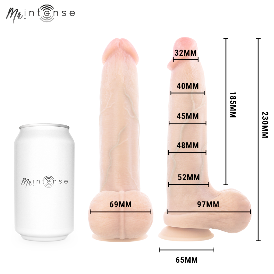 MR INTENSE - BRUCE L DILDO SILICONA 23 CM -Ø- 5.2 CM - Imagen 5