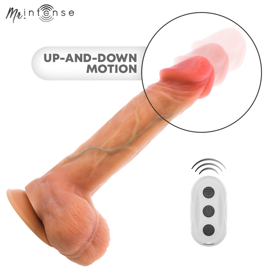 MR INTENSE - LOGAN DILDO VIBRADOR SILICONA CON EFECTO CALOR Y CONTROL REMOTO 20 CM -Ø- 4.1 CM - Imagen 6