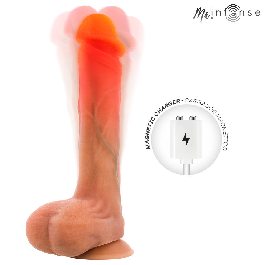 MR INTENSE - BRADLEY DILDO VIBRADOR SILICONA CON EFECTO CALOR Y CONTROL REMOTO 21 CM -Ø- 4.2 CM - Imagen 2