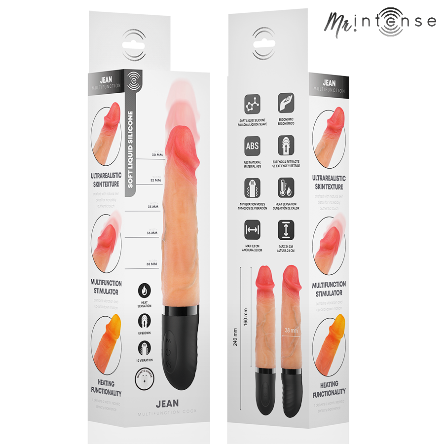 MR INTENSE - JEAN VIBRADOR UP&DOWN SILICONA CON EFECTO CALOR 24 CM -Ø- 3.8 CM - Imagen 7