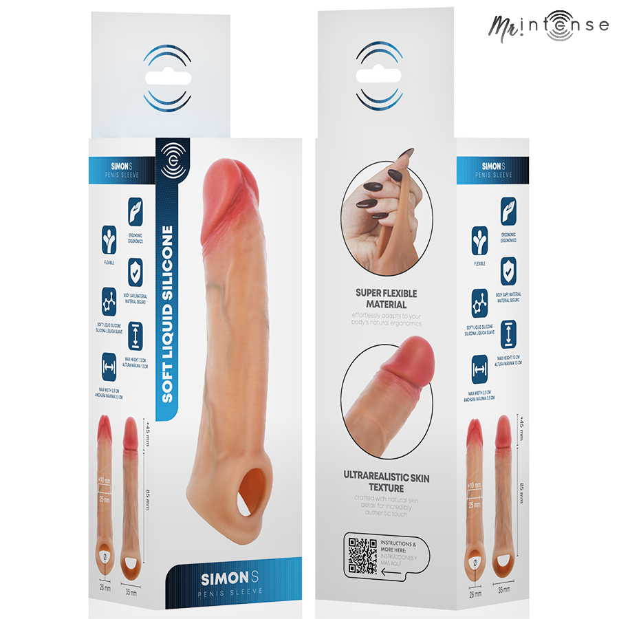 MR INTENSE - SIMON S FUNDA DE PENE SILICONA 13 CM -Ø- 4 CM - Imagen 5