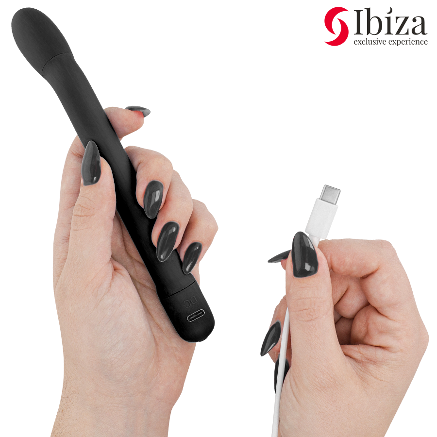 IBIZA - VIBRADOR DE PUNTO G CON VIBRACIÓN NEGRO - Imagen 2