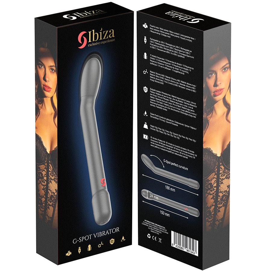 IBIZA - VIBRADOR DE PUNTO G CON VIBRACIÓN NEGRO - Imagen 7