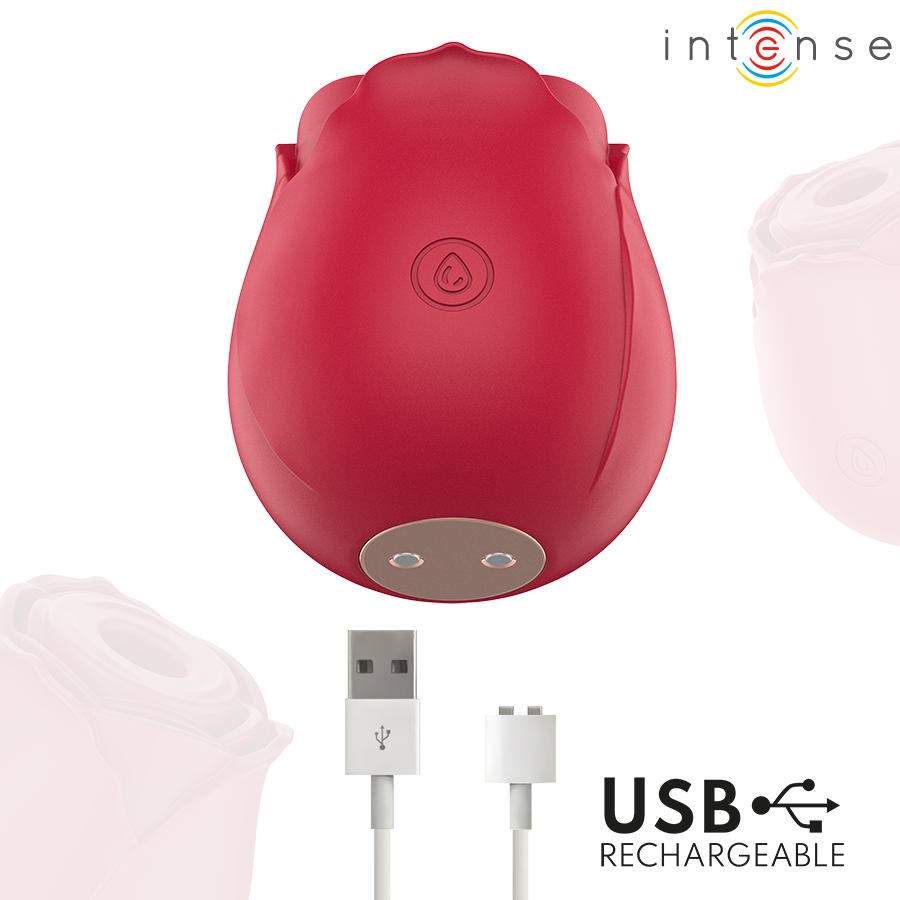 INTENSE - CAMELLIA ROSA SUCCIONADOR DE CLÍTORIS POR ONDAS BURDEOS - Imagen 5