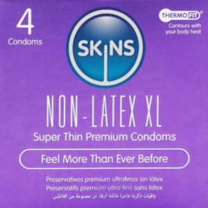 SKINS - PRESERVATIVOS SIN LATEX XL PACK 4