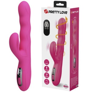 PRETTY LOVE - WINTERS VIBRADOR RABBIT MULTIFUNCIÓN CON PANTALLA LED ROSA