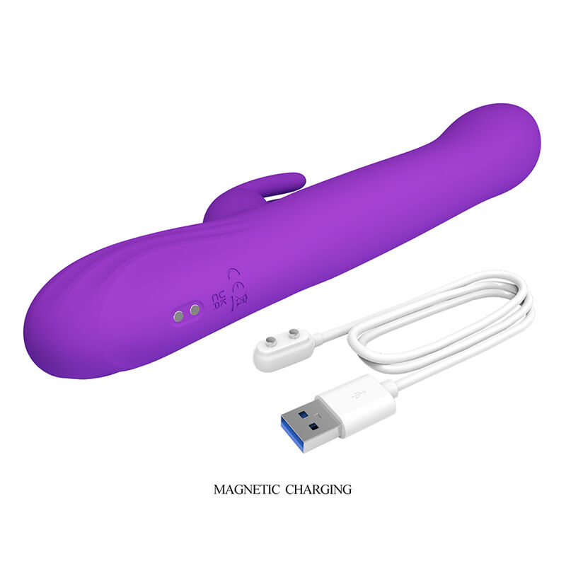 PRETTY LOVE - SABIEN VIBRADOR RABBIT CON ESTIMULACIÓN POR GOLPETEOS Y LED MORADO - Imagen 10