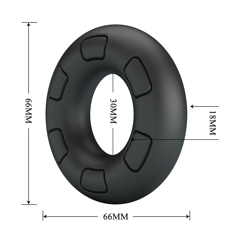 CRAZY BULL - BERTRAM ANILLO PARA PENE SUPER SOFT SILICONA NEGRO - Imagen 7