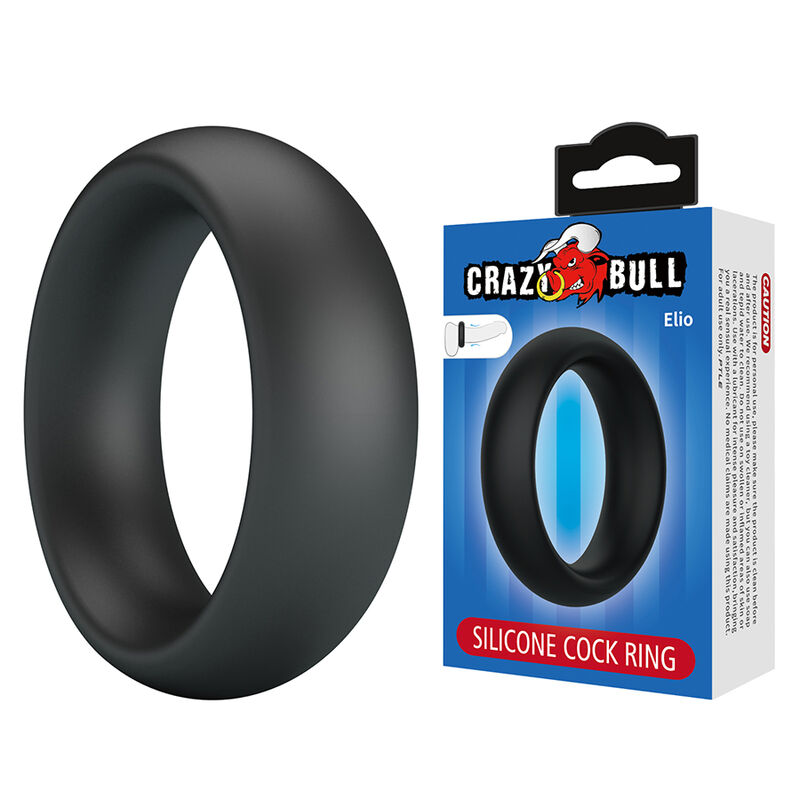 CRAZY BULL - ELIO ANILLO PARA PENE SILICONA NEGRO