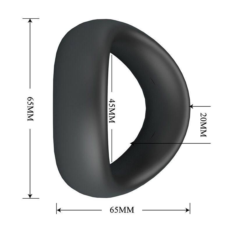 CRAZY BULL - VALEN ANILLO PARA PENE ERGONÓMICO SILICONA NEGRO - Imagen 7