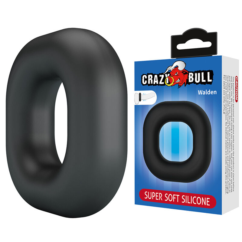 CRAZY BULL - WALDEN ANILLO PARA PENE SUPER SOFT SILICONA NEGRO