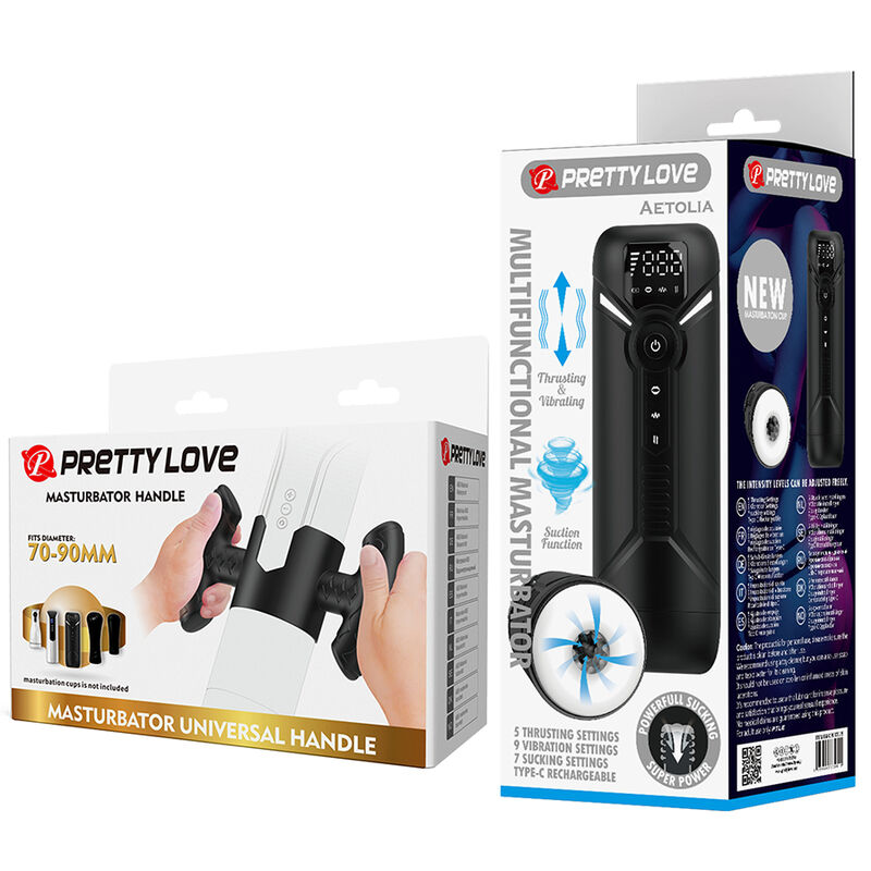 PRETTY LOVE - AETOLA MASTURBADOR AUTOMÁTICO MULTIFUNCIÓN CON SOPORTE NEGRO - Imagen 11