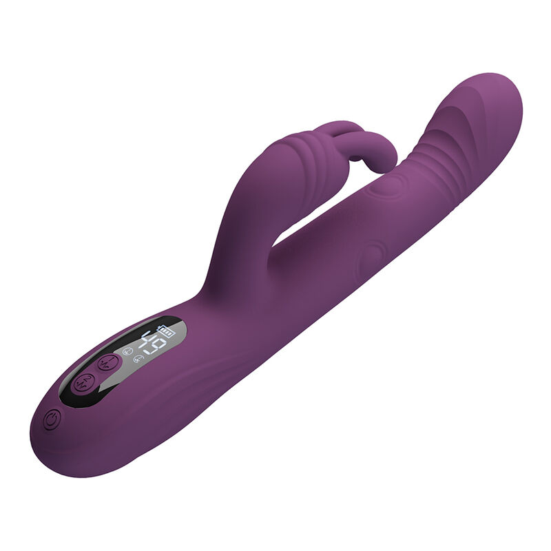 PRETTY LOVE - DEE VIBRADOR RABBIT MULTIFUNCIÓN OSCILANTE Y PERCUTOR MORADO - Imagen 4