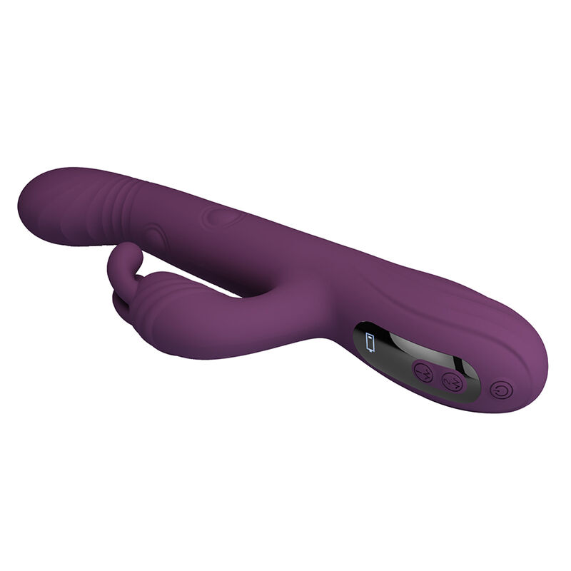 PRETTY LOVE - DEE VIBRADOR RABBIT MULTIFUNCIÓN OSCILANTE Y PERCUTOR MORADO - Imagen 8