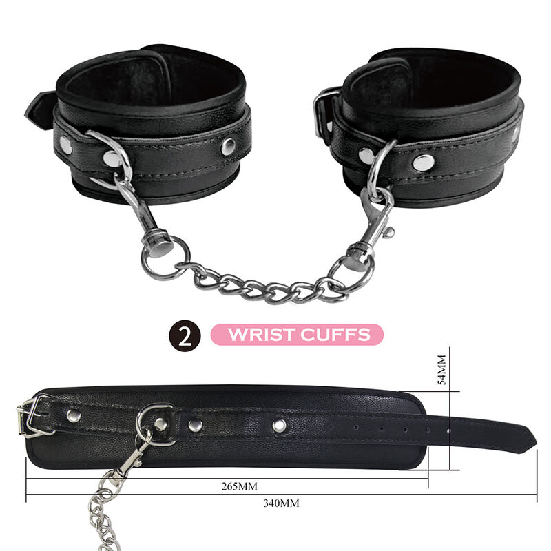 PRETTY LOVE - KIT BDSM 8 PIEZAS NEGRO - Imagen 6