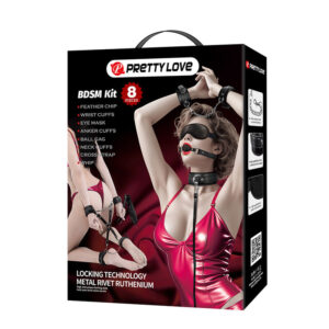 PRETTY LOVE - KIT BDSM 8 PIEZAS NEGRO