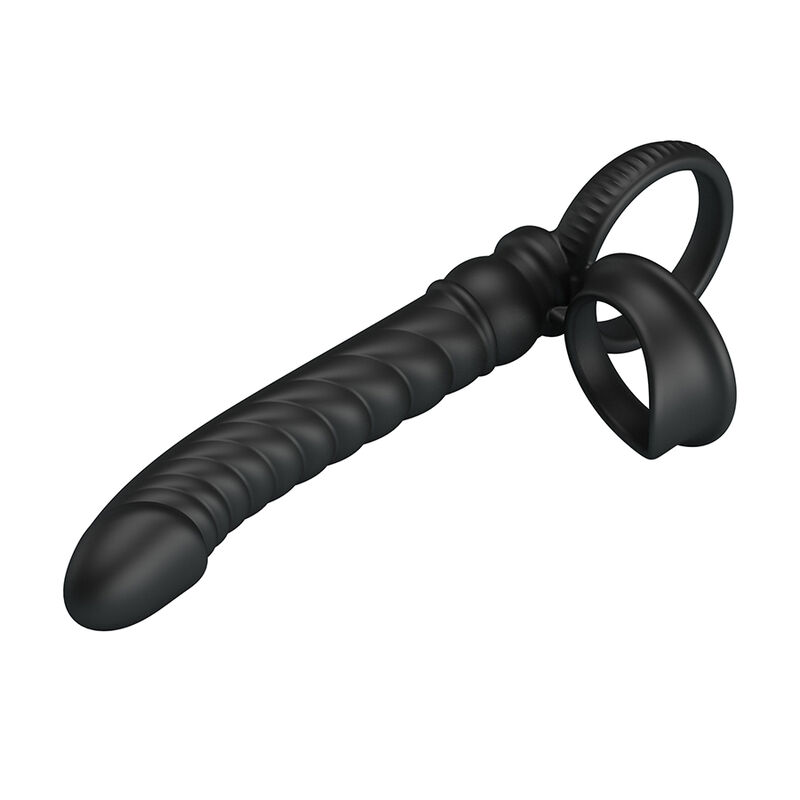 PRETTY LOVE - MERRITT VIBRADOR ANAL CON ANILLO Y VIBRACIÓN NEGRO