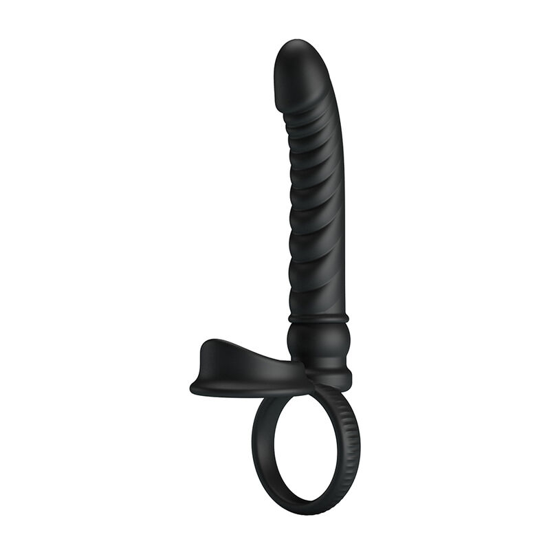 PRETTY LOVE - MERRITT VIBRADOR ANAL CON ANILLO Y VIBRACIÓN NEGRO - Imagen 3