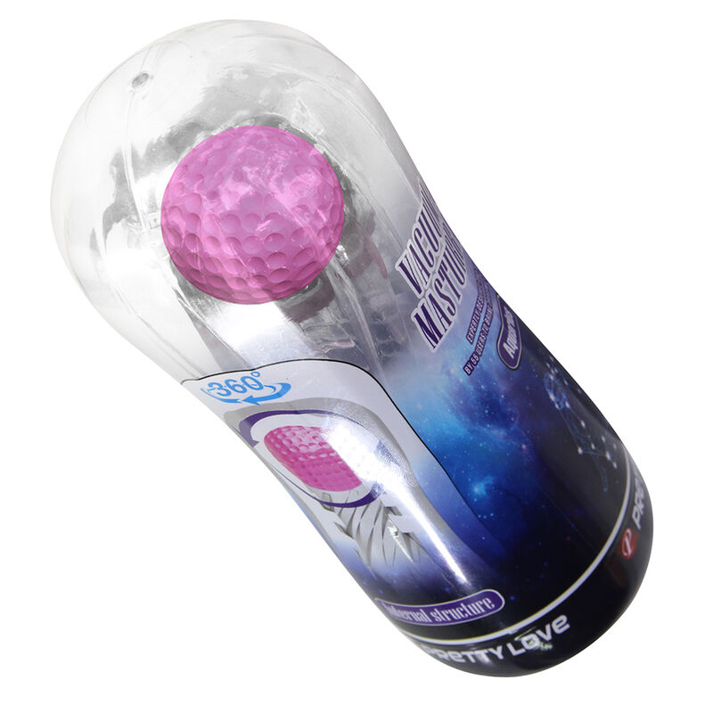 PRETTY LOVE - MASTURBADOR CUP 360º TEXTURIZADO TRANSPARENTE - Imagen 2