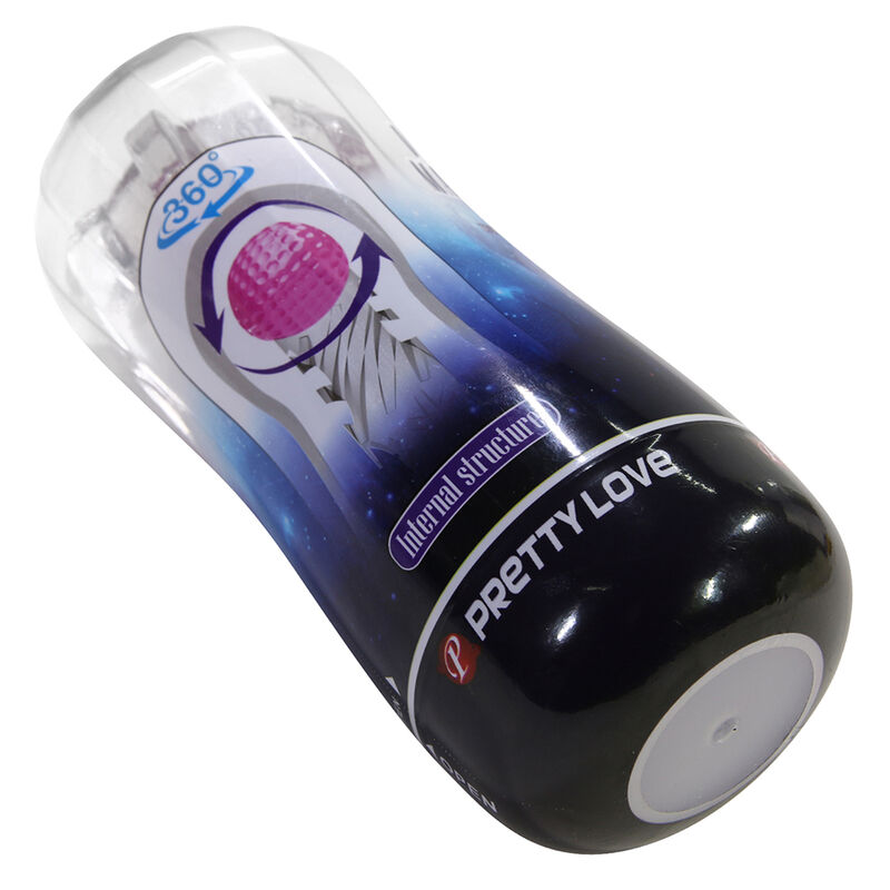 PRETTY LOVE - MASTURBADOR CUP 360º TEXTURIZADO TRANSPARENTE - Imagen 3
