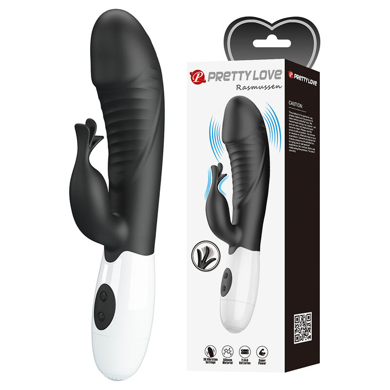 PRETTY LOVE - RASMUSSEN VIBRADOR RABBIT 30 FUNCIONES NEGRO - Imagen 2